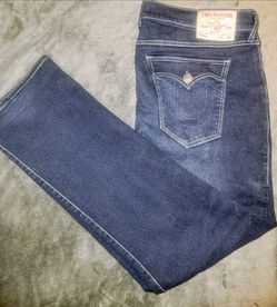 Men's True Religion "Ricky" (Straight/Relaxed) Jeans Size 36x34 (brand new) 36L