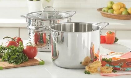 Princess House 8 Qt Stockpot With Steaming Basket/ Olla De 8 Qt Con Vaporera De Princess House 