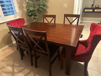 Wooden dining room table