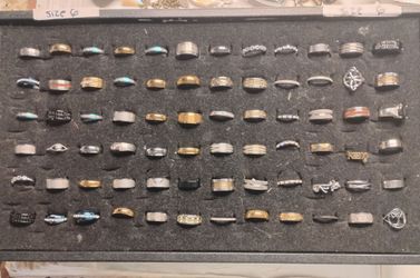 Stainless steel rings size 6
