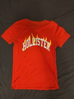 Hollister Orange Flame Graphic T-Shirt