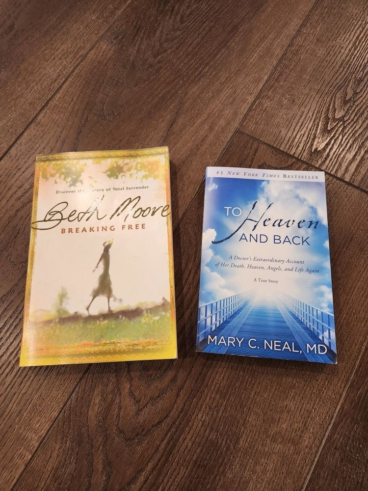 2 Christian Book - Beth Moore, Mary Neal, good condition