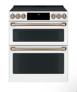 Cafe Café 30" Smart Slide-In, Front-Control, Radiant and Convection Double-Oven Range