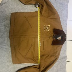 Vintage Carhartt  J001 Detroit Jacket . Stamped HELMET Hardhats. ( made in usa) .. like new!