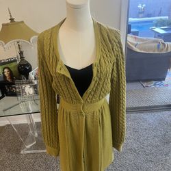 Gold  Button Down Sweater Small 