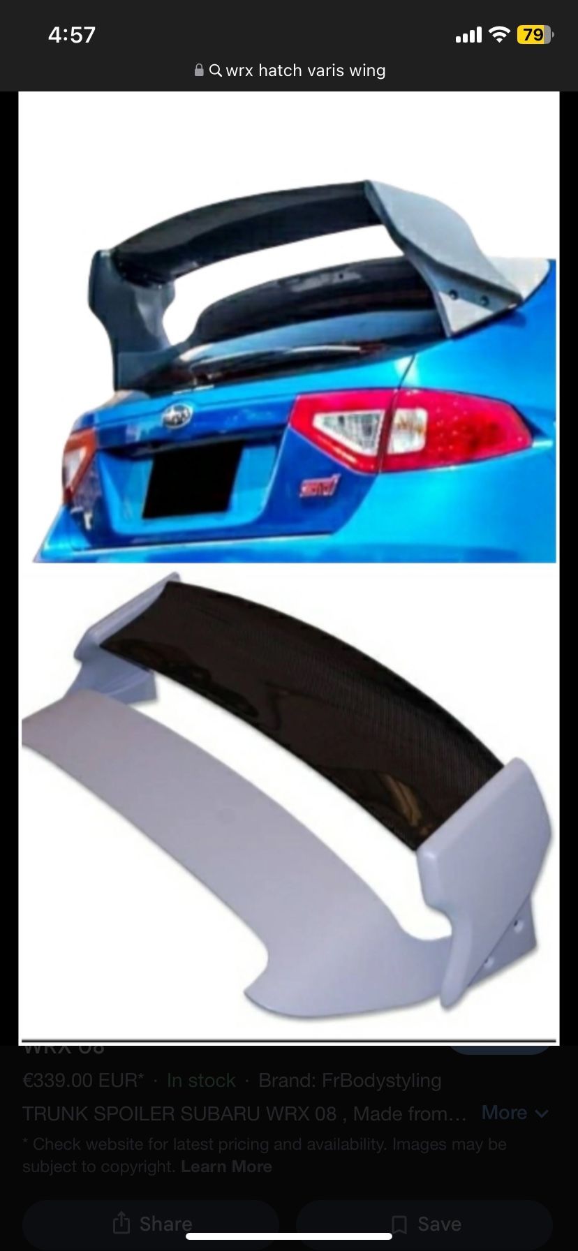 Subaru Wrx Hatchback Wing