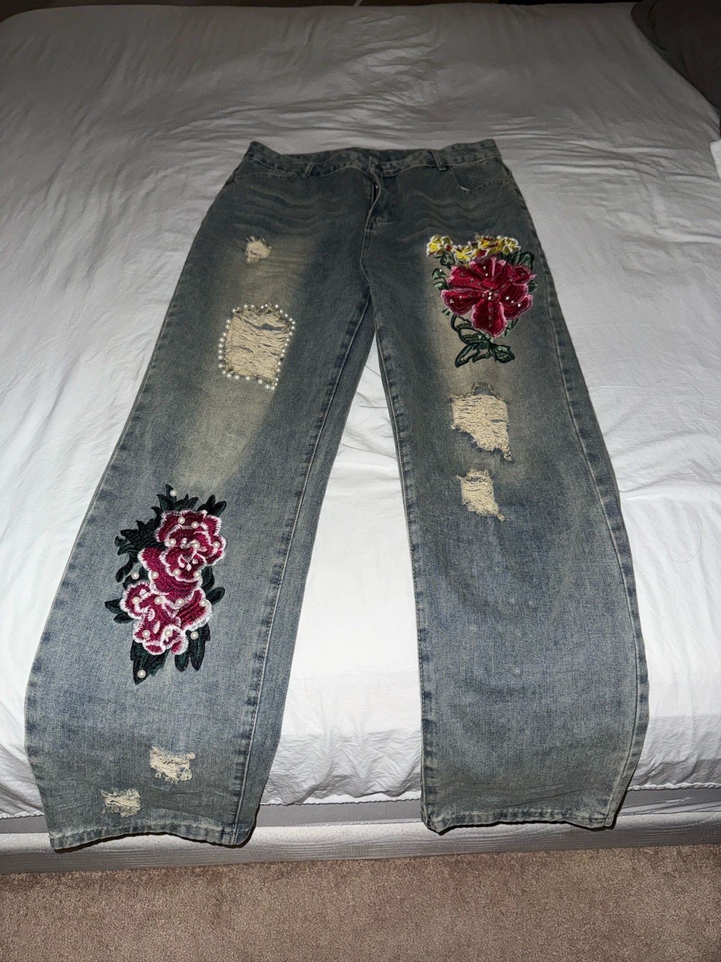 Embroidery Jeans