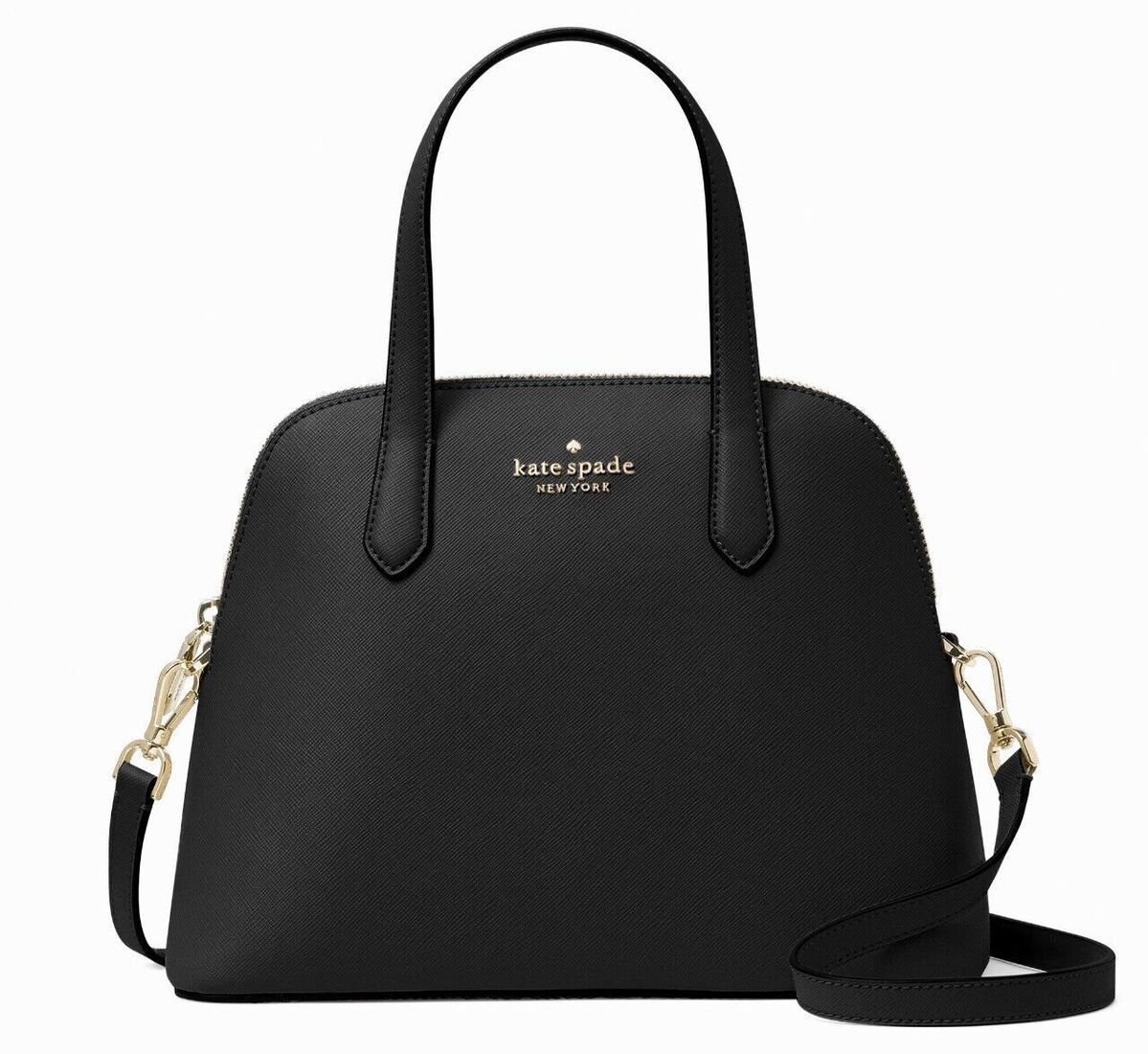 NWT Kate Spade Payton Medium Dome Satchel Handbag Black...
