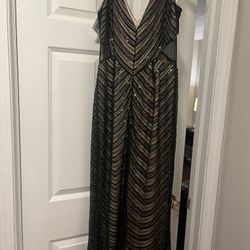 Black & Tan Elegant Dress