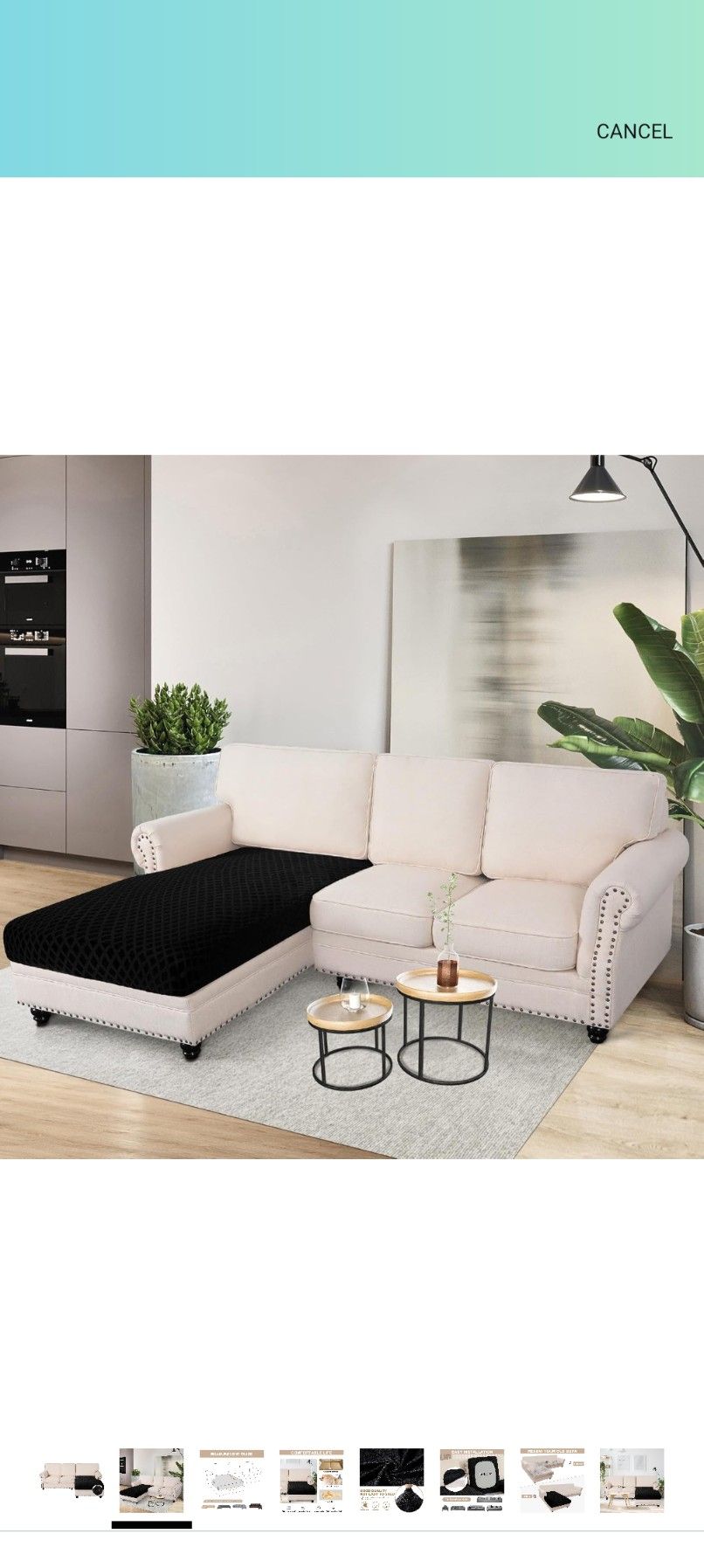 Covers Replacement High Stretch Sectiona Couch Covers, L Shape Sofa Seat Slipcovers,