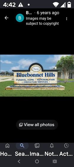 Cemetery plots in Faith Garden at Bluebonnet Hills for sale