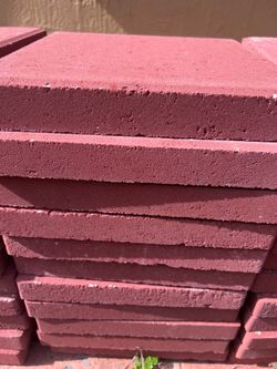 New Red Square Pavers - 12” X 12”