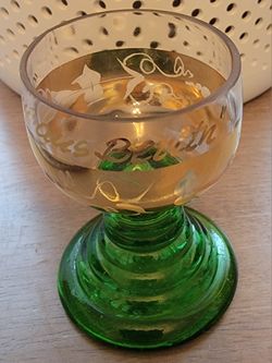 Vintage 1958 Roemer Berlin Green glass 3"