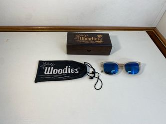 Woodies Clear Acetate Frame and Colored TAC Lenses Sunglasses