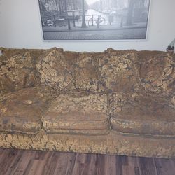 oversized fluffed with feathers couch 
