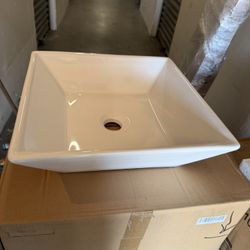 Bathroom Sink (Db-7034) - Vitreous China 410x410x120mm, Pure White | Water Saving, Virus Resistant, Easy Clean, Durable