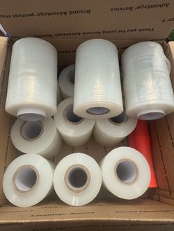 12 Pack Mini Hand Stretch Wrap 5 Inch 1000Ft 60 Gauge 2 Handles Heavy Duty Industrial Strength Mini Shrink Wrap Roll for Moving
