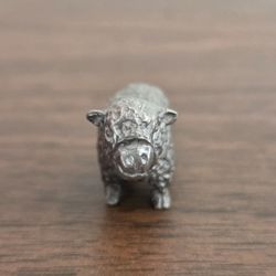 Vintage Miniature Fifeshire Pewter Sheep Figurine