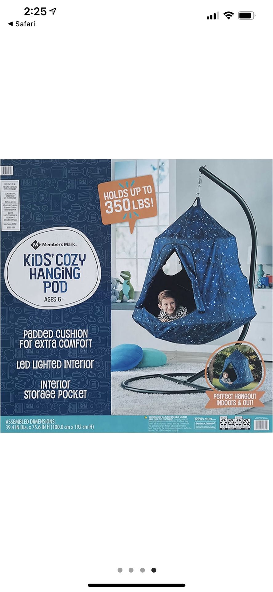 Member's mark cozy online hanging pod