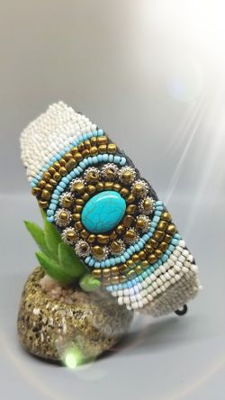 Beads and Turquoise Bracelet