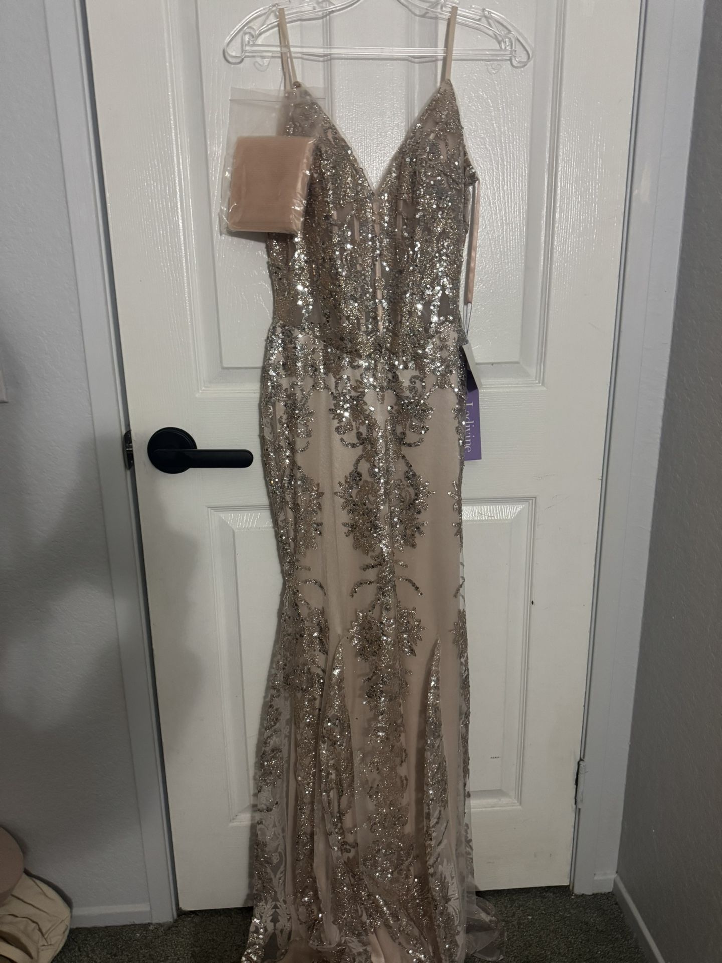Champagne sequin dress