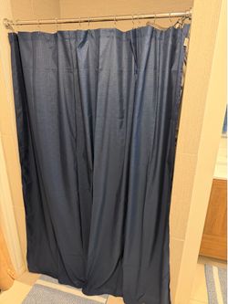 Shower curtain new dark blue