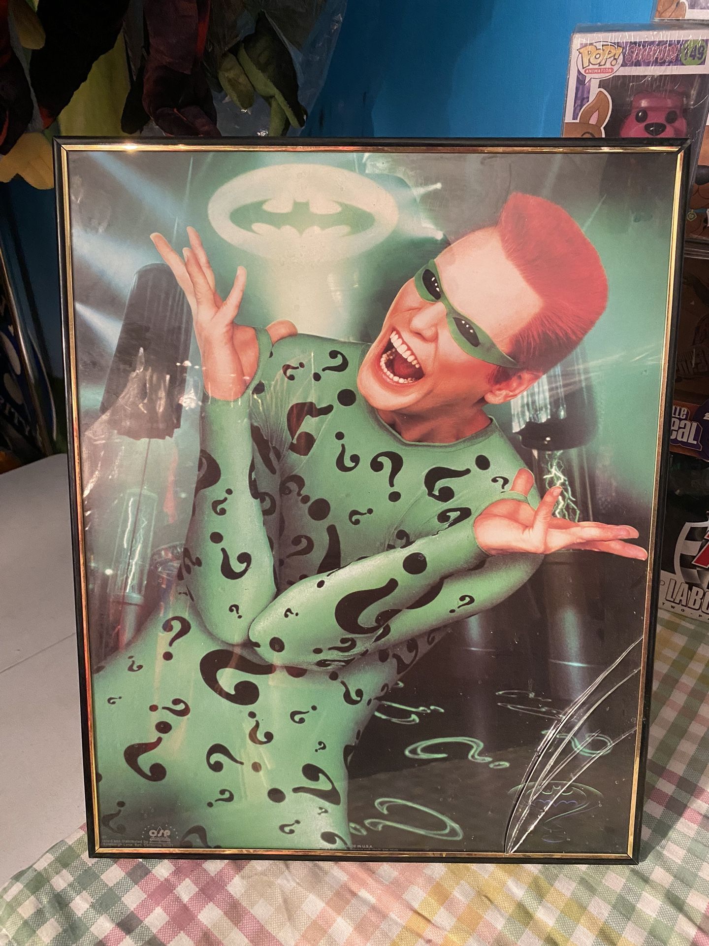 vintage 1995 Batman forever original movie poster DC Comics Riddler Enigma 13060