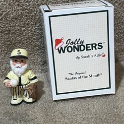 Sarah's Attic Jolly Wonders Santa of the month April Baseball Spring