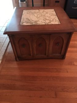 Coffee table with marble top