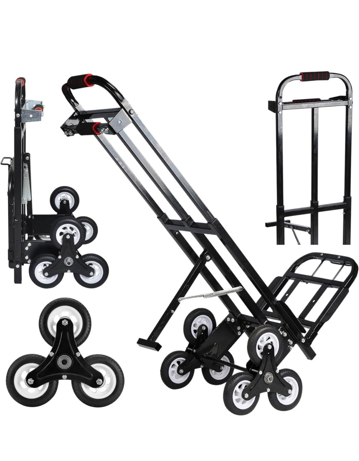 Hand Truck Dolly - 6 Years in Service - Stair Climbing Cart, Stair Climber Cart 460 Lb Capacity All Terrain Stair Dolly Heavy Duty with Telescoping Ha