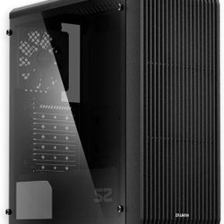 Zalman S2 TG ATX Mid-Tower PC Case, 3 x 120mm Fans Pre-Installed, Tinted Tempered Glass Side Panel, Mesh Front Panel, USB 3.0, Black