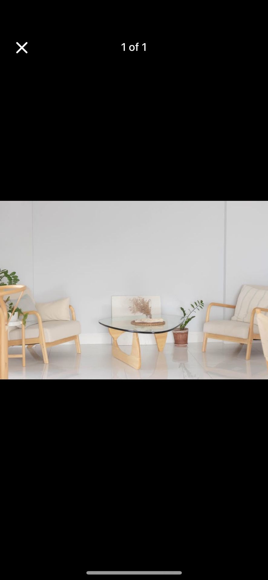 GLASS + Wooden COFFEE TABLE TRIANGLE