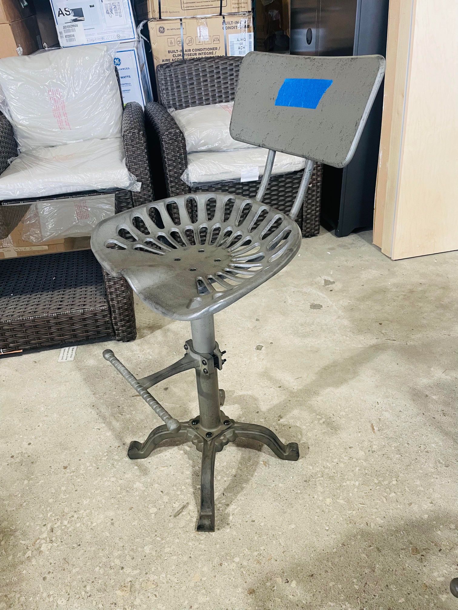 Carolina Cottage August 24 in. to 30 in. High Industrial Adjustable Tractor Seat Stool $69 each, 10 available 