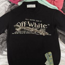 (M) OFF-WHITE KNITTED SWEATER