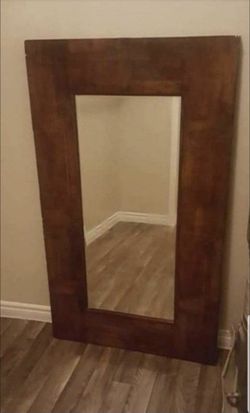 Pier 1 Large Mirror W/ Wood Frame