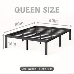 Heavy Duty Metal Bed Frame Queen Unopened Box