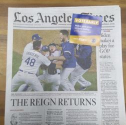 LA times dodgers newspaper “Los Angeles Times”