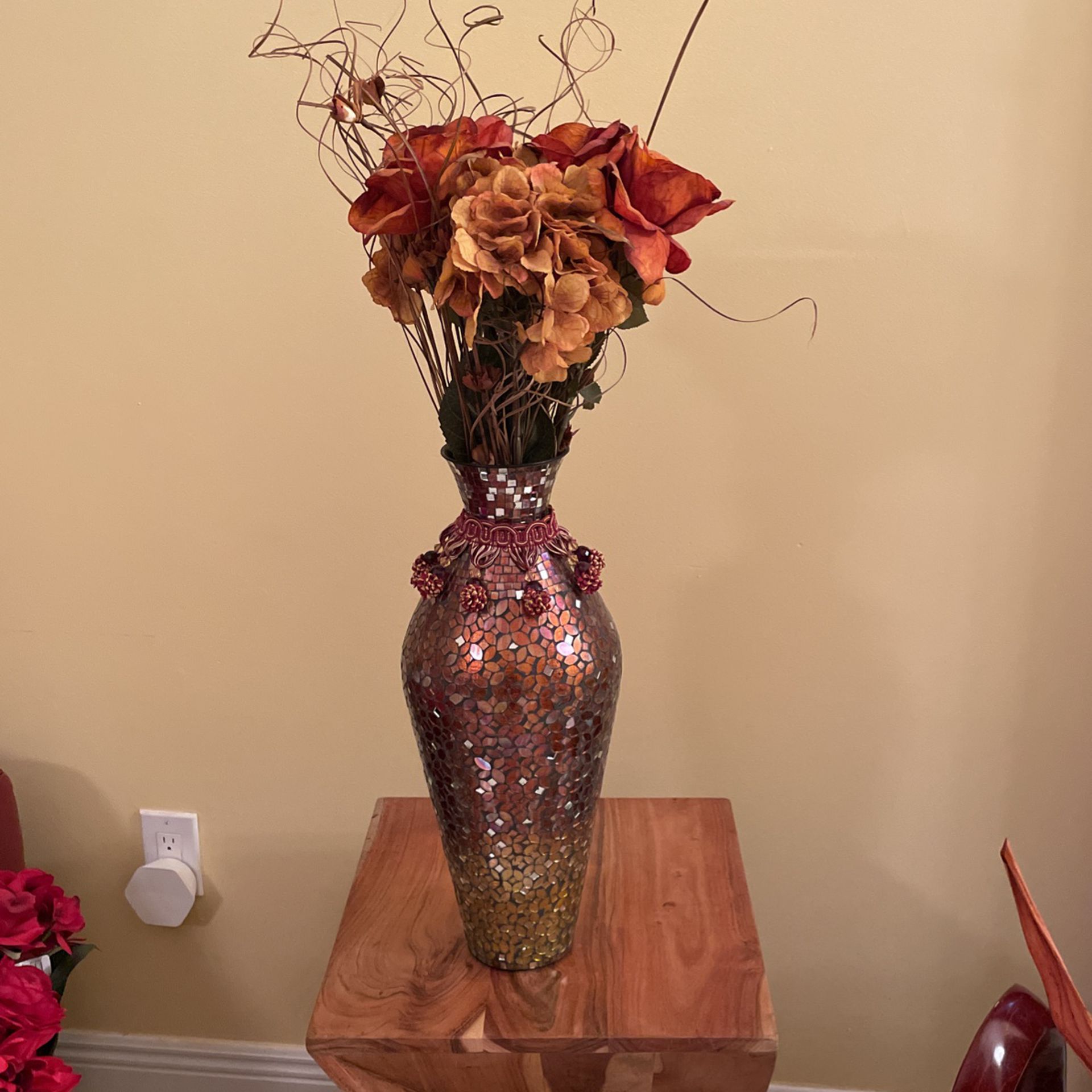 Mosaic Vase With Flowers