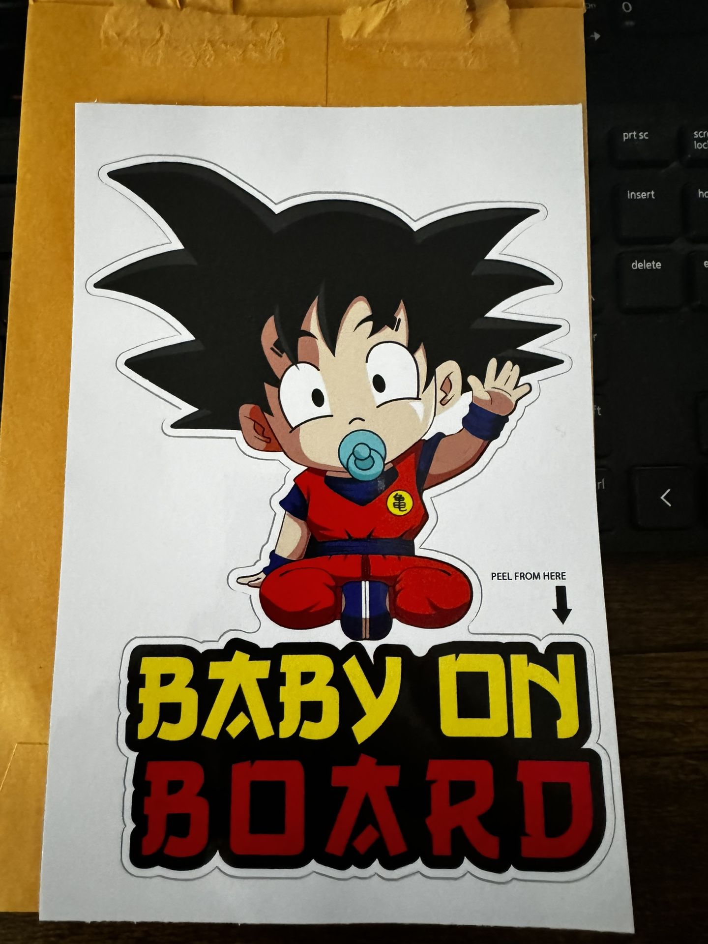 Goku Baby On Board Decal