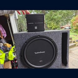 Rockford 12" Sub In A Ported Box With Amp