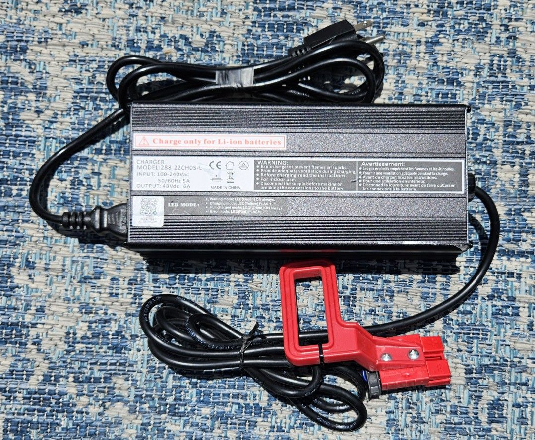 48-volt lithium battery charger 6AMP for Heavy Duyt Fast Charging