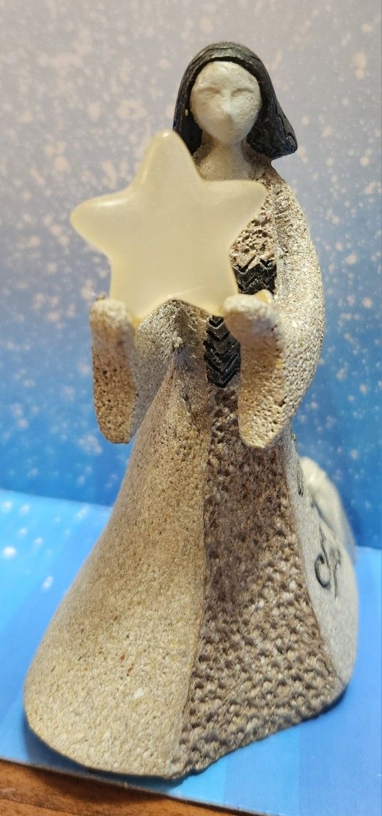 Small Carson Art Stone YOU ARE SPECIAL Woman Holding Star Figurine Tree Ornament