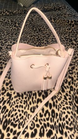 Pink leather purse