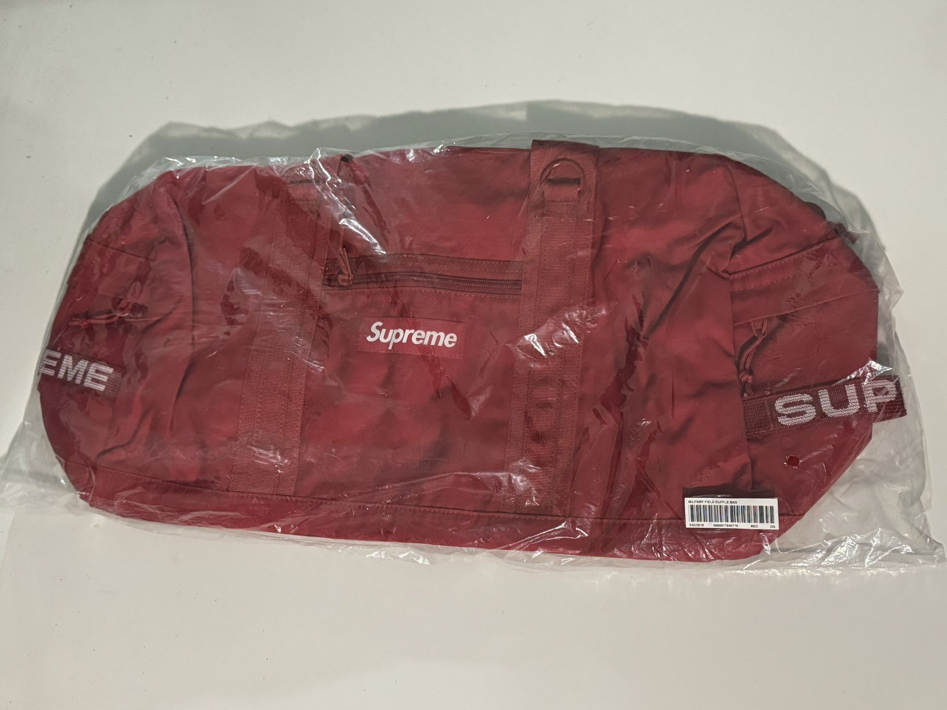 New Supreme Field Duffle Bag Red SS23