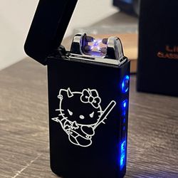 Hello Kitty Lighter Electric Rechargeable Plasma Metal Frame Custom