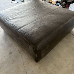 Leather Ottoman