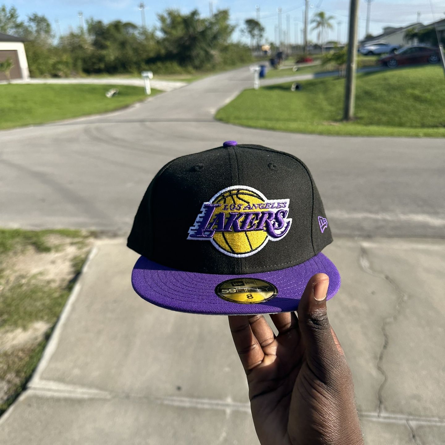 Vintage New Era Los Angeles Lakers Hat •Purple - Depop