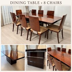 Dinning table with 8 matching chairs