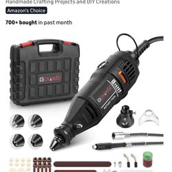 GOXAWEE Rotary Tool Kit with MultiPro Keyless Chuck and Flex Shaft -140pcs Accessories Variable Speed Electric Drill Set for Handmade Crafting Project