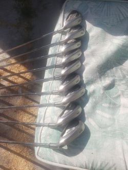 Callaway PRO SERIES X-14 irons in great shape RIFLE Regular Shaft Flex 